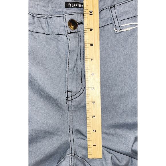 NWT Flamingo Cotton Stretch Mid-Rise Gray Pants Women's Large 32X31 - Picture 3 of 7